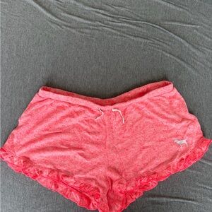 Women's VS Pink Ruffle Sleep Shorts